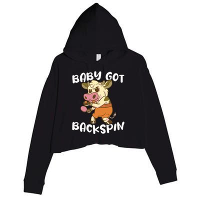 Baby Got Backspin Table Tennis Funny Ping Pong Crop Fleece Hoodie