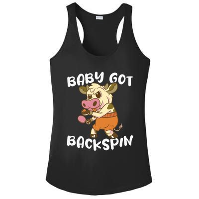 Baby Got Backspin Table Tennis Funny Ping Pong Ladies PosiCharge Competitor Racerback Tank