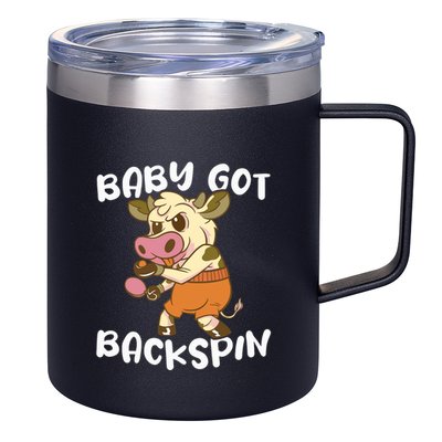 Baby Got Backspin Table Tennis Funny Ping Pong 12oz Stainless Steel Coffee Mug