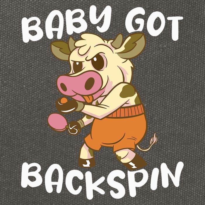 Baby Got Backspin Table Tennis Funny Ping Pong Cotton Canvas Backpack