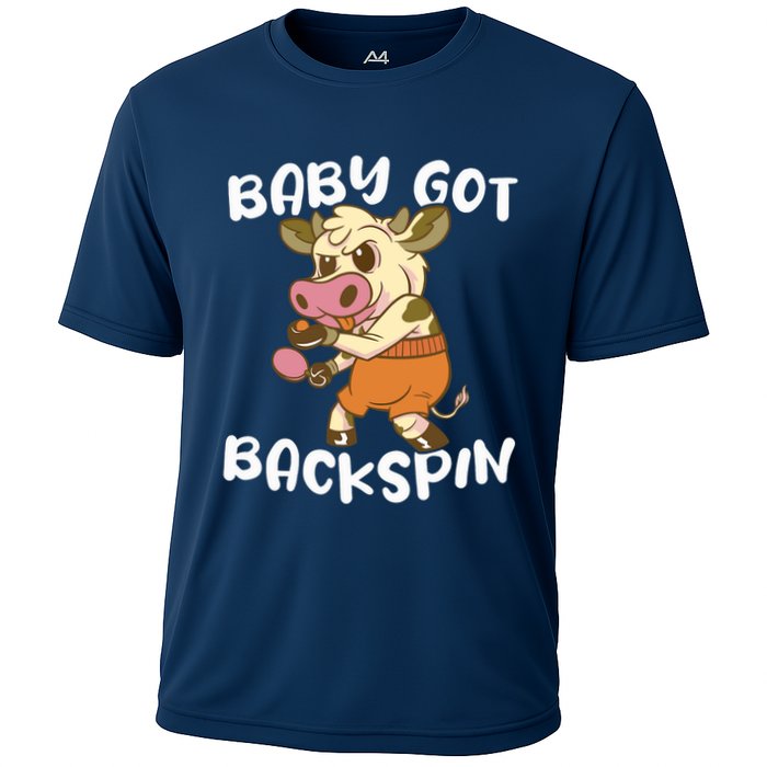 Baby Got Backspin Table Tennis Funny Ping Pong Cooling Performance Crew T-Shirt