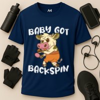 Baby Got Backspin Table Tennis Funny Ping Pong Cooling Performance Crew T-Shirt