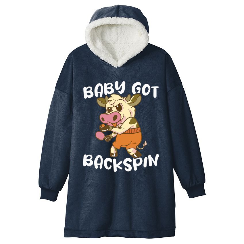Baby Got Backspin Table Tennis Funny Ping Pong Hooded Wearable Blanket