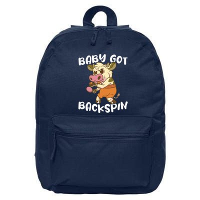 Baby Got Backspin Table Tennis Funny Ping Pong 16 in Basic Backpack