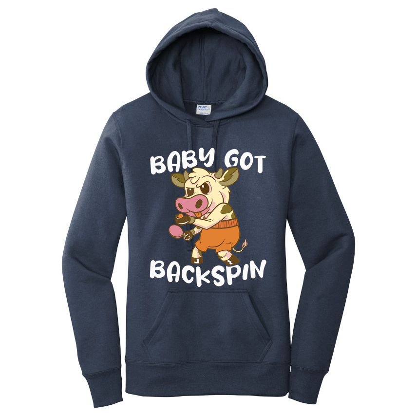 Baby Got Backspin Table Tennis Funny Ping Pong Women's Pullover Hoodie