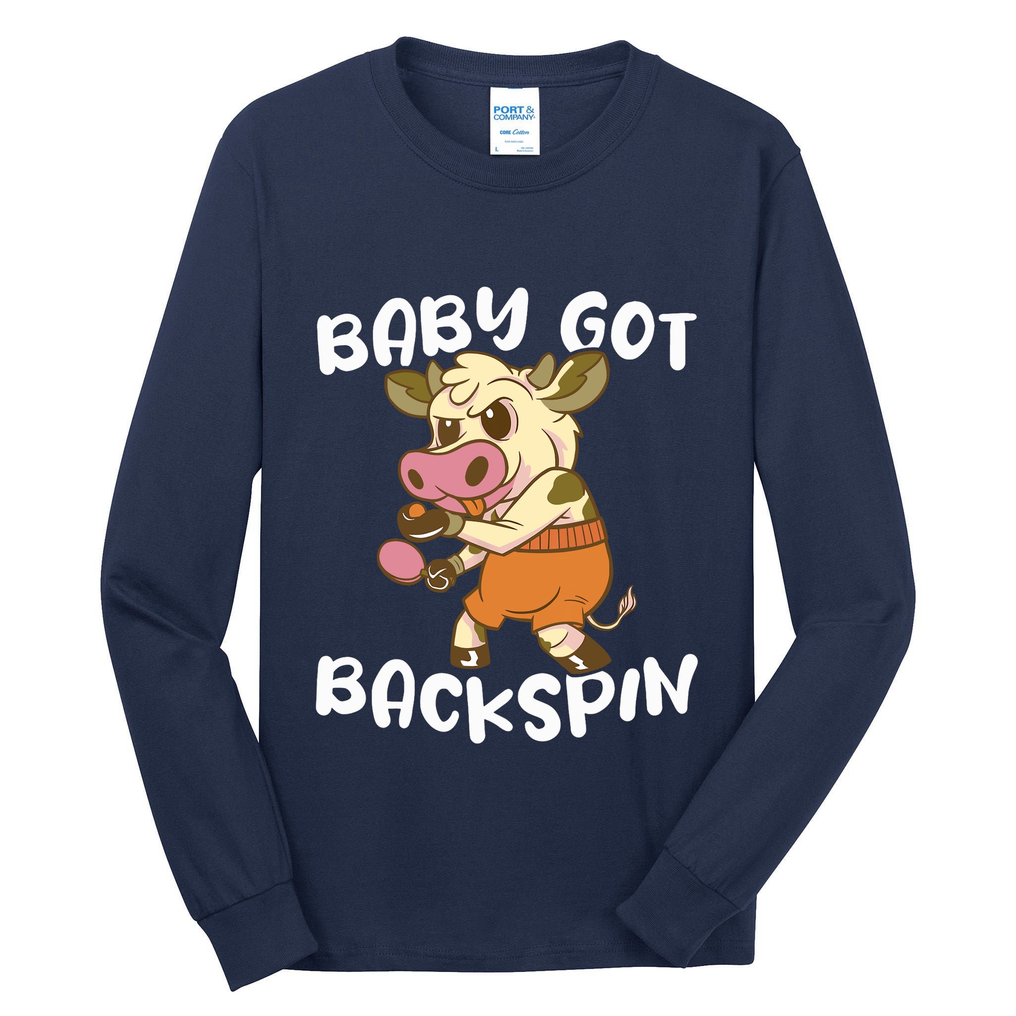Baby Got Backspin Table Tennis Funny Ping Pong Tall Long Sleeve T-Shirt