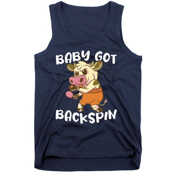 Baby Got Backspin Table Tennis Funny Ping Pong Tank Top