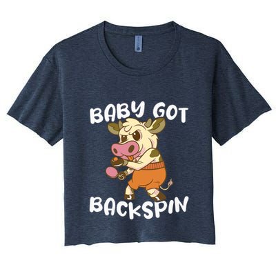 Baby Got Backspin Table Tennis Funny Ping Pong Crop Top