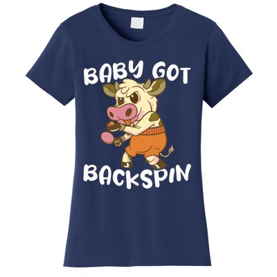 Baby Got Backspin Table Tennis Funny Ping Pong Women's T-Shirt