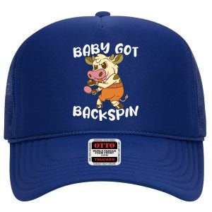 Baby Got Backspin Table Tennis Funny Ping Pong High Crown Mesh Back Trucker Hat