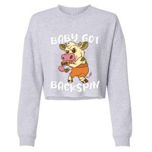 Baby Got Backspin Table Tennis Funny Ping Pong Cropped Pullover Crew