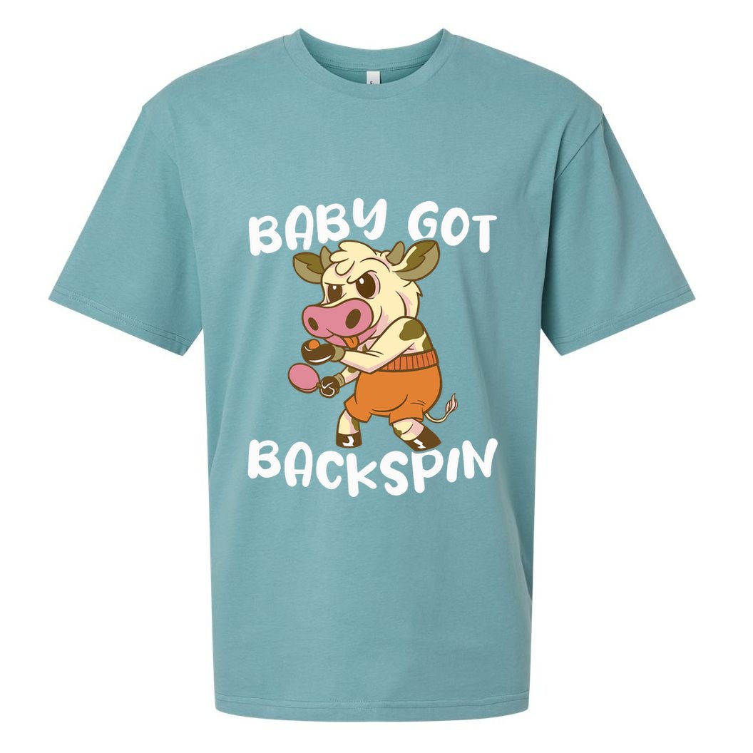 Baby Got Backspin Table Tennis Funny Ping Pong Sueded Cloud Jersey T-Shirt