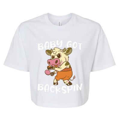 Baby Got Backspin Table Tennis Funny Ping Pong Bella+Canvas Jersey Crop Tee