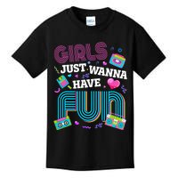 Birthday Girl Birthday Party Just Wanna Have Fun 80s Kids T-Shirt