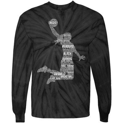 Basketball Girl Tie-Dye Long Sleeve Shirt