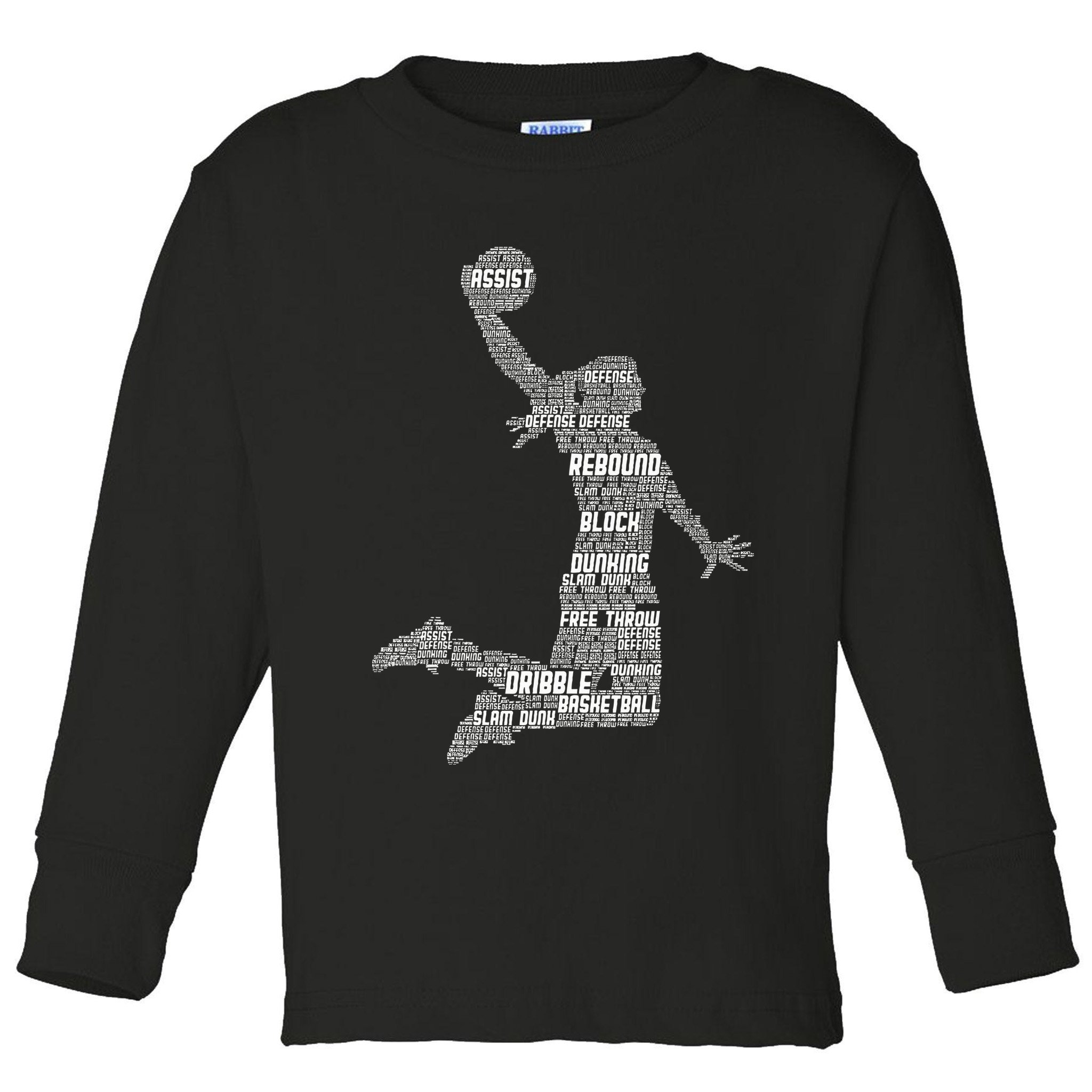 Basketball Girl Toddler Long Sleeve Shirt