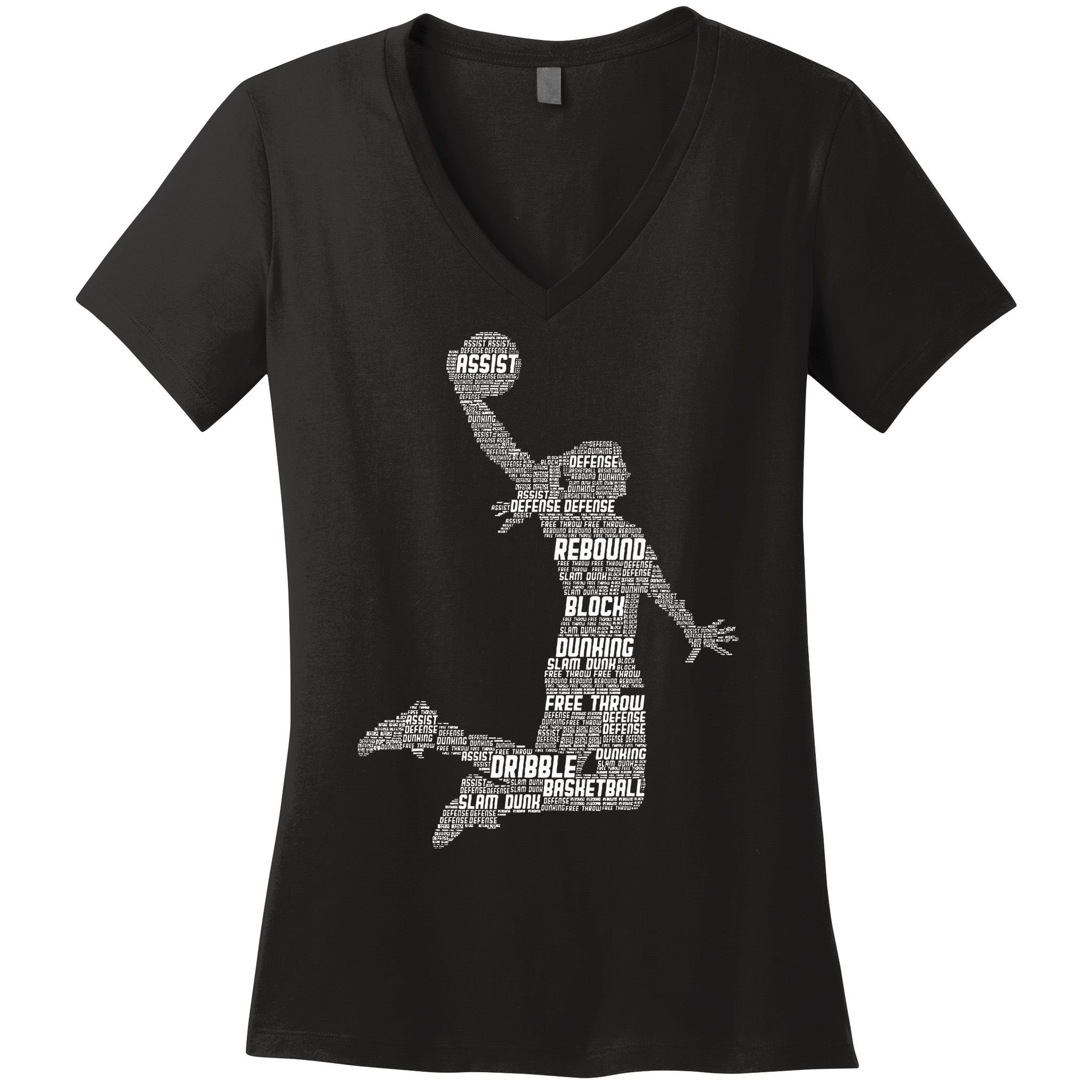 Basketball Girl Women's V-Neck T-Shirt