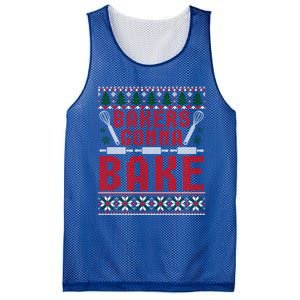 Bakers Gonna Bake Cookie Baking Ugly Christmas Sweater Great Gift Mesh Reversible Basketball Jersey Tank