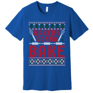 Bakers Gonna Bake Cookie Baking Ugly Christmas Sweater Great Gift Premium T-Shirt