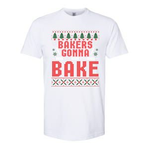 Bakers Gonna Bake Cookie Baking Ugly Christmas Sweater Great Gift Softstyle CVC T-Shirt