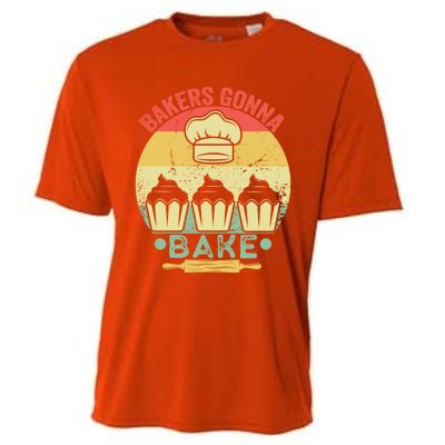 Bakers Gonna Bake Cooking Vintage Funny Baking Lover Saying Gift Cooling Performance Crew T-Shirt