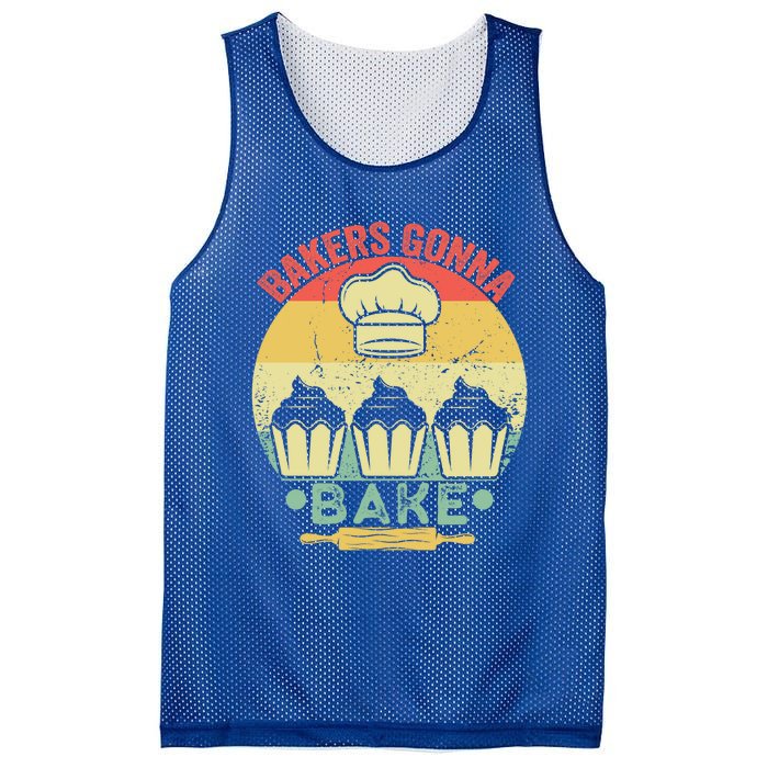 Bakers Gonna Bake Cooking Vintage Funny Baking Lover Saying Gift Mesh Reversible Basketball Jersey Tank