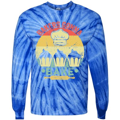 Bakers Gonna Bake Cooking Vintage Funny Baking Lover Saying Gift Tie-Dye Long Sleeve Shirt