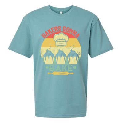 Bakers Gonna Bake Cooking Vintage Funny Baking Lover Saying Gift Sueded Cloud Jersey T-Shirt