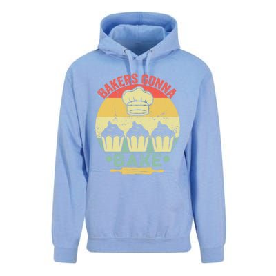 Bakers Gonna Bake Cooking Vintage Funny Baking Lover Saying Gift Unisex Surf Hoodie