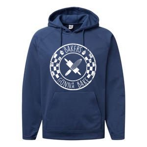 Bakers Gonna Bake Distressed Gift Performance Fleece Hoodie