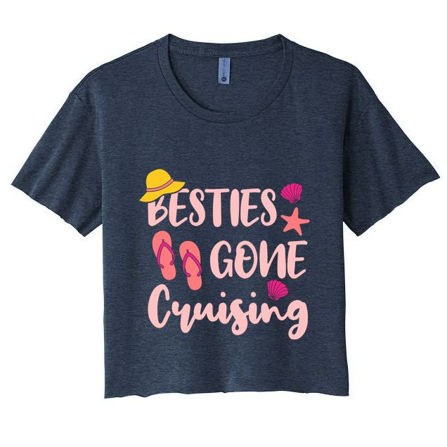 Besties Gone Cruising Ladies Girl Girlfriends Cruise Vacay Crop Top