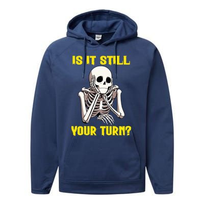 Board Game Card Is It Still Your Turn Performance Fleece Hoodie