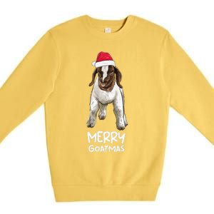 Boer Goat Christmas Merry Goatmas Premium Crewneck Sweatshirt