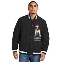 Boer Goat Christmas Merry Goatmas Insulated Varsity Jacket