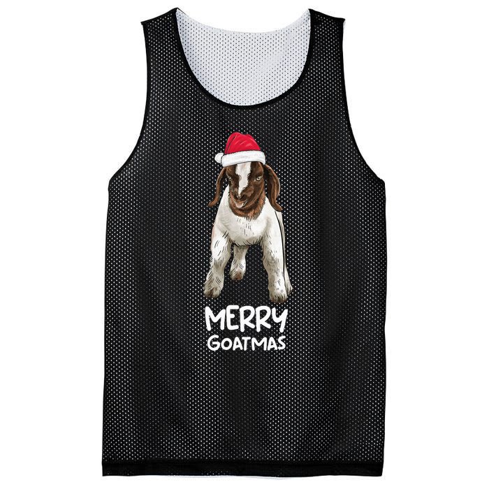 Boer Goat Christmas Merry Goatmas Mesh Reversible Basketball Jersey Tank