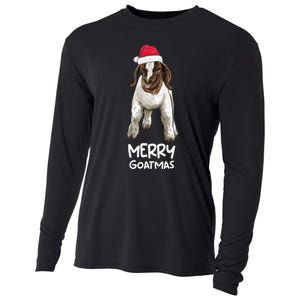 Boer Goat Christmas Merry Goatmas Cooling Performance Long Sleeve Crew