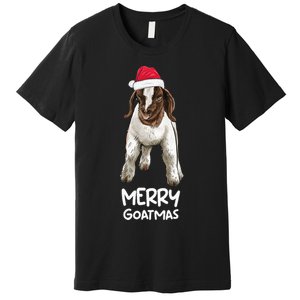 Boer Goat Christmas Merry Goatmas Premium T-Shirt