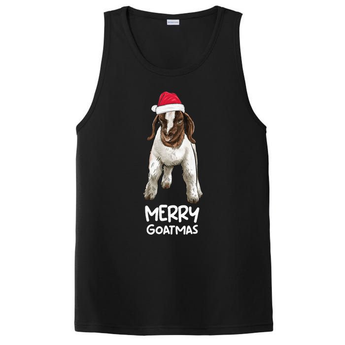 Boer Goat Christmas Merry Goatmas PosiCharge Competitor Tank