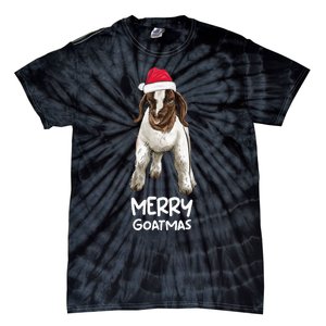 Boer Goat Christmas Merry Goatmas Tie-Dye T-Shirt