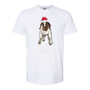 Boer Goat Christmas Merry Goatmas Softstyle CVC T-Shirt