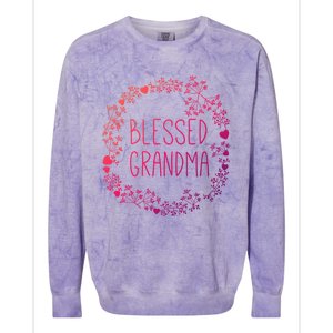 Blessed Grandma Christian Religious Funny Gift Best Grammy Ever Funny Gift Colorblast Crewneck Sweatshirt