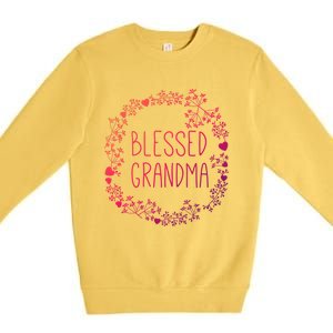 Blessed Grandma Christian Religious Funny Gift Best Grammy Ever Funny Gift Premium Crewneck Sweatshirt