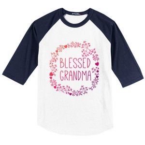 Blessed Grandma Christian Religious Funny Gift Best Grammy Ever Funny Gift Baseball Sleeve Shirt