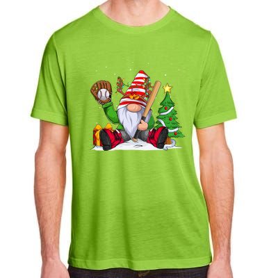 Baseball Gnome Christmas Winter Season Catcher Pitcher Funny Gift Adult ChromaSoft Performance T-Shirt