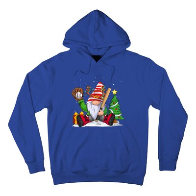 Baseball Gnome Christmas Winter Season Catcher Pitcher Funny Gift Hoodie