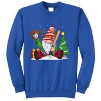 Baseball Gnome Christmas Winter Season Catcher Pitcher Funny Gift Sweatshirt