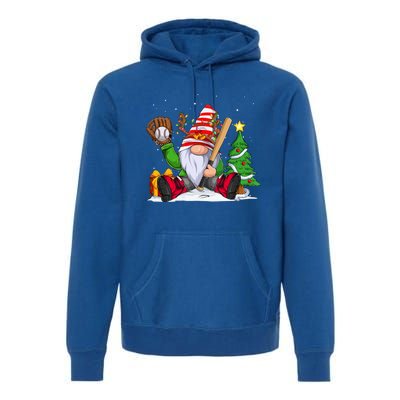 Baseball Gnome Christmas Winter Season Catcher Pitcher Funny Gift Premium Hoodie