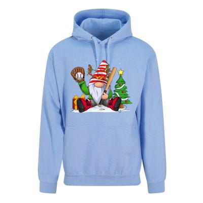 Baseball Gnome Christmas Winter Season Catcher Pitcher Funny Gift Unisex Surf Hoodie