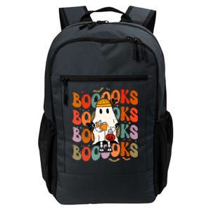 Booooks Groovy Cute Ghost Book Retro Reading Halloween Meaningful Gift Daily Commute Backpack