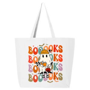 Booooks Groovy Cute Ghost Book Retro Reading Halloween Meaningful Gift 25L Jumbo Tote